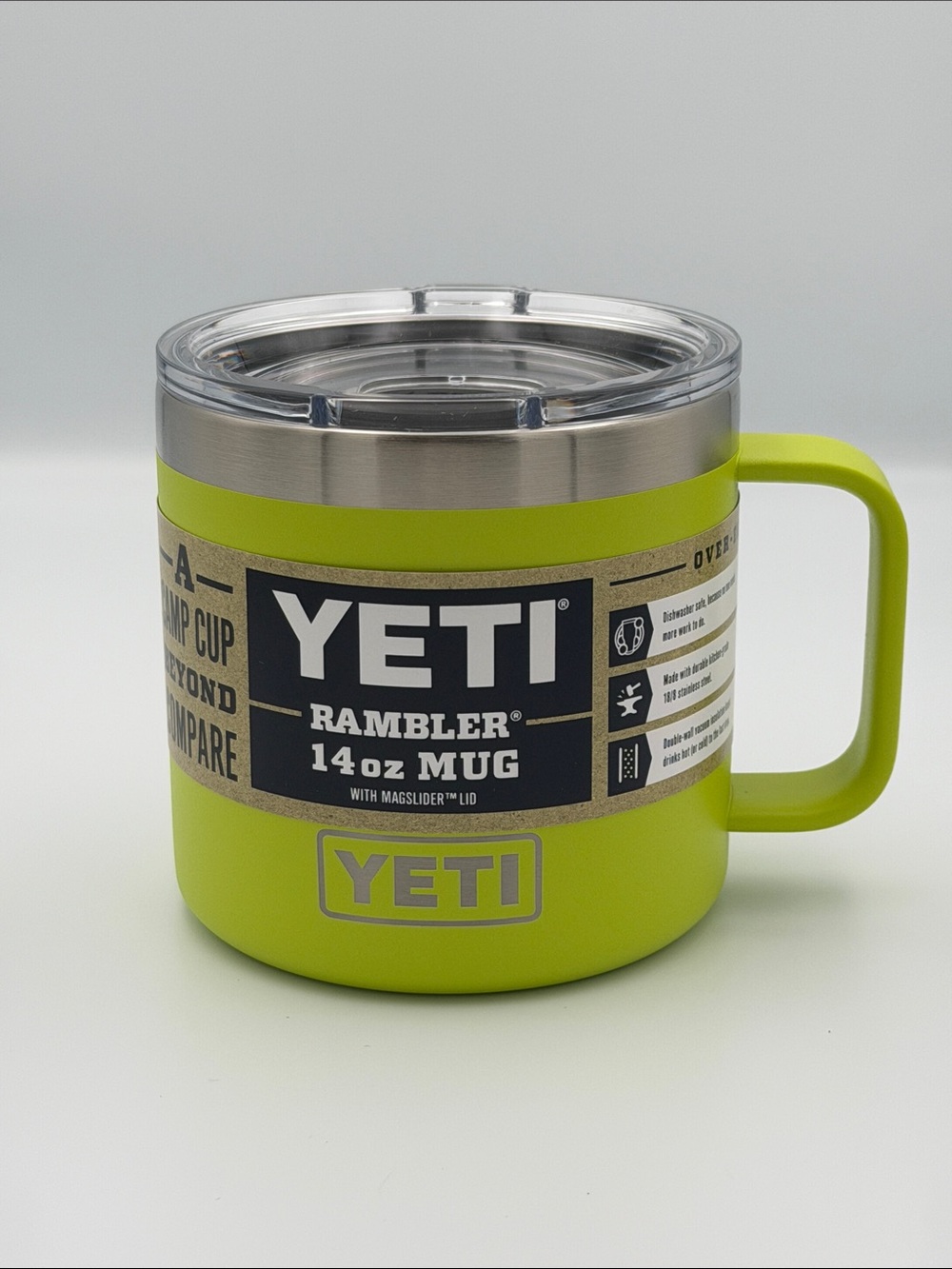 Yeti Rambler 14oz Mug in Bright Lime